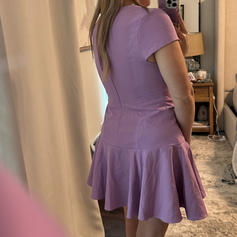 Elegant Classy Simple Lavender Purple Women's Mini Dress - Picture 8 of 8